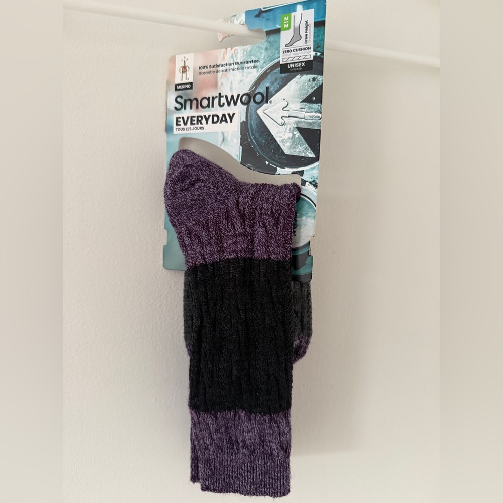 New Smartwool Everyday Casual M Socks in Purple and Black